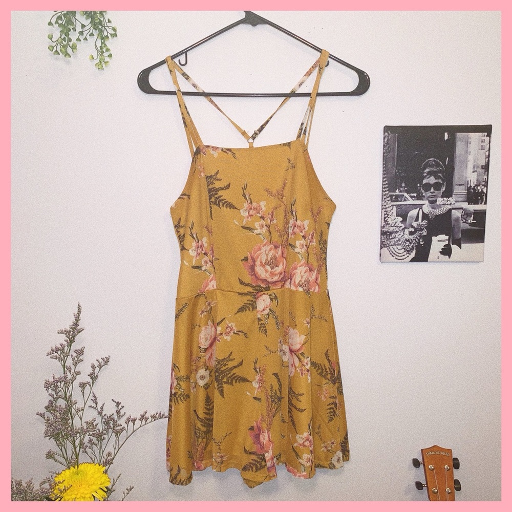 Yellow Floral Romper